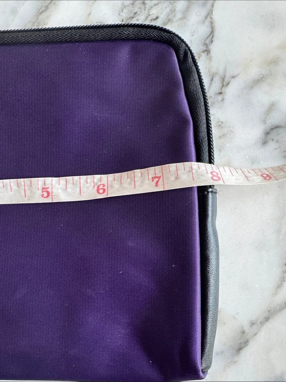 TUMI for Delta Purple Nylon Amenity Kit Travel Cosmetic Toiletry Pouch
